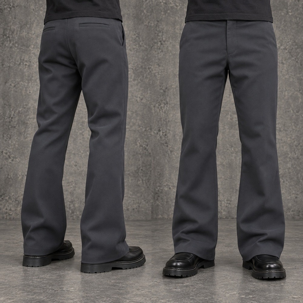 24x28 Grey Bootcut Flared Dress Pants Y2K Grunge Vintage 2000s